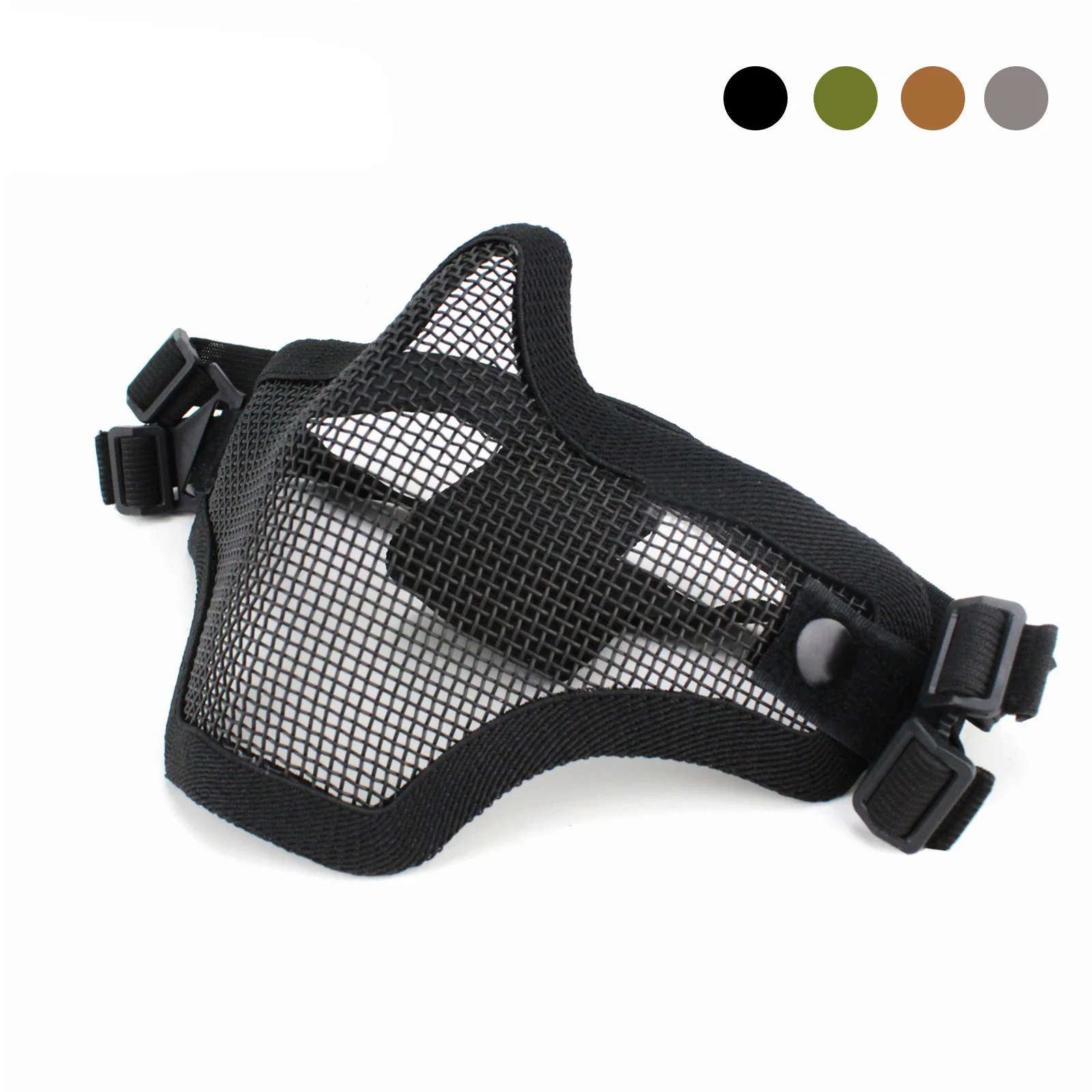 Strike Metal Mesh Mask Half Face Protection Mask for Fast Helmet Camouflage Equipment Accessories