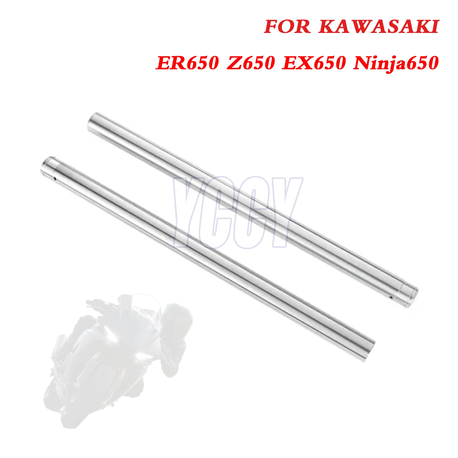 

41x585mm For Kawasaki ER650 Z650 ER Z 650 2017-2023 EX650 Ninja650 EX 2017-2023 2×Motocycle Front Fork Inner Tubes Fork Pipes