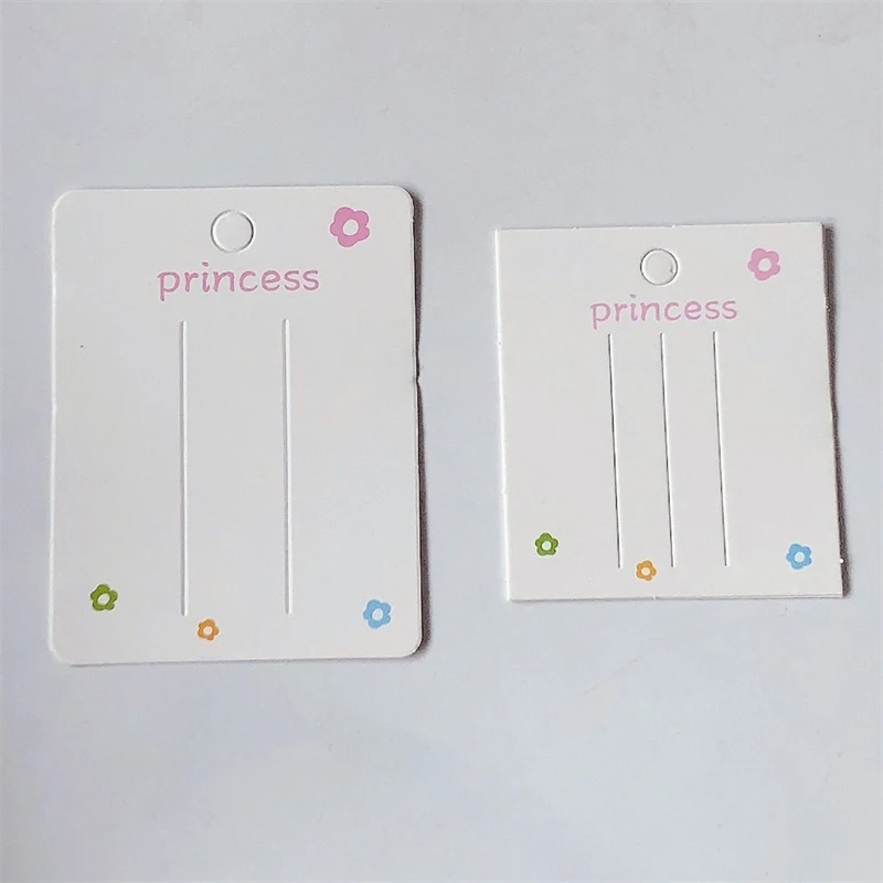 50PCS Blank Hair Clip Paper Cards Hair Accessories Jewelry Display Card Fashion Hair Clip Holder Headwear Packaging Card