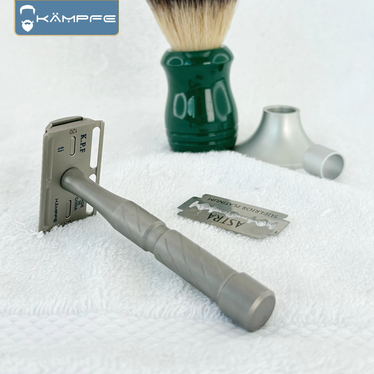 KAMPFE Manual Titanium Double-Edged Safety Razor CNC Precision shaving for Sensitive Skin Father's Day Gift