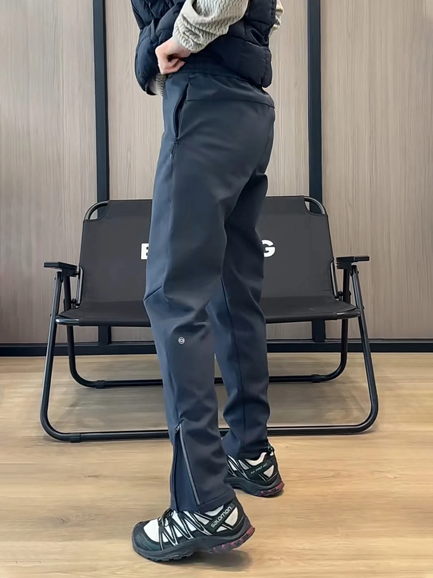 American Sle Dames Winter Outdoor Wandel- en Skibroek Elastische Slim Fit Zachte ell-broek met Rits Rechte pijpen Casua...