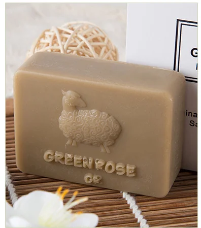 Green Rose 100% Natural Goat Milk Soap Organic Goat Soap Facial Soap Oil Control Soap Moisturizing Beauty Soap Acne Remover Soap