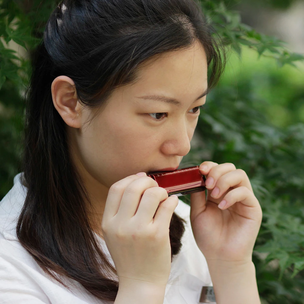 

1pc Diatonic Harmonica Key of G 10-hole Metal Blues Musical Instrument Toy Portable Waterproof Strong Sound Effect