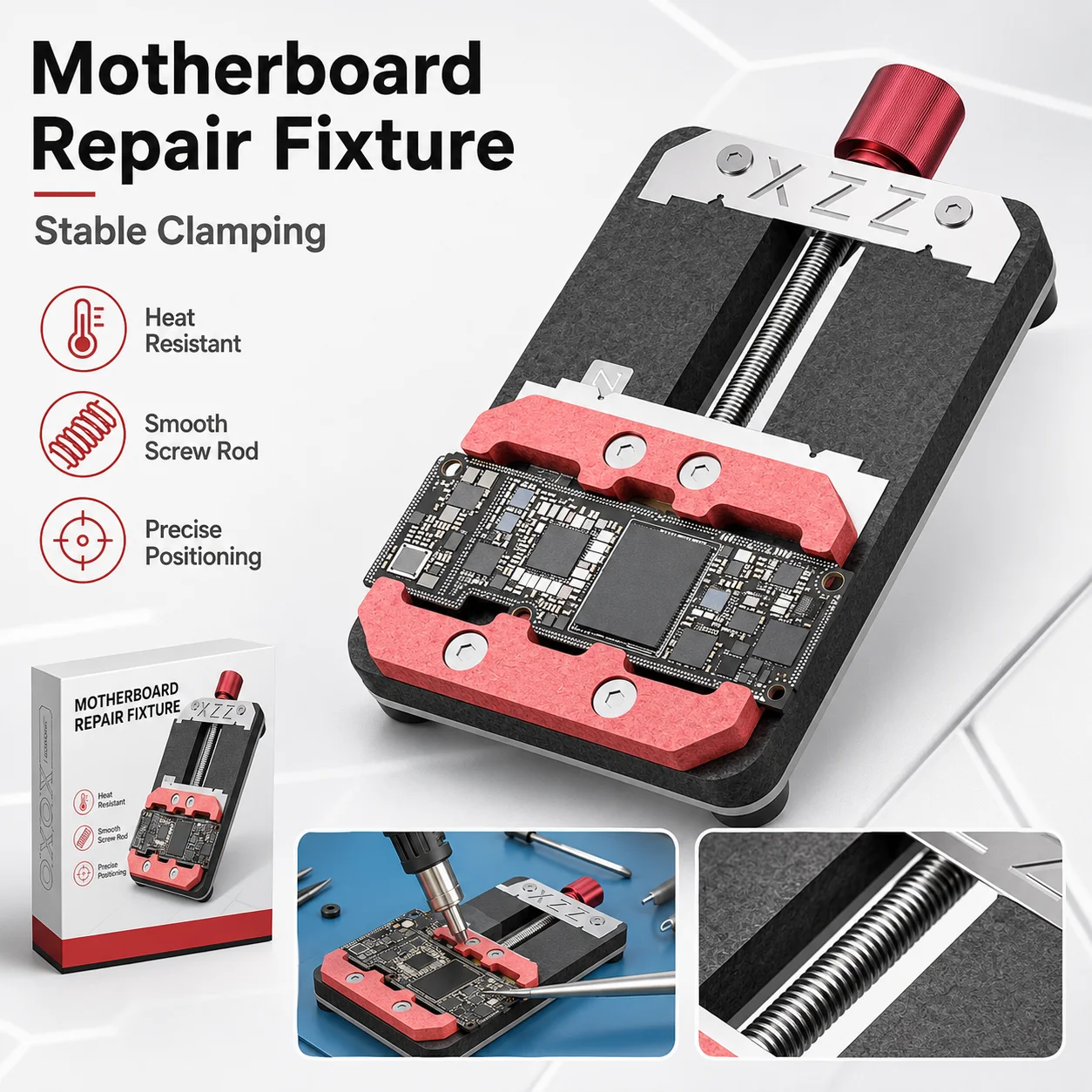 XZZ S2 Adjustable Phone PCB Holder Universal Repair Fixture for CPU NAND WiFi IC Chip Motherboard Soldering Repair Tool