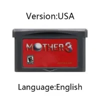 GBA mother series game cartridge,32-bit video game console card,mother version 1,2,3 US/EUR/ESP/FRA,red and gray housing for