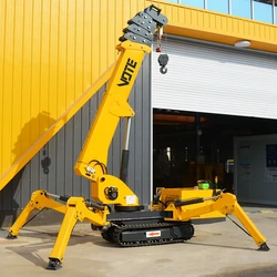 3 Ton Small Crane Spider Crane With Diesel Engine Electric Starting Mini Crane customized