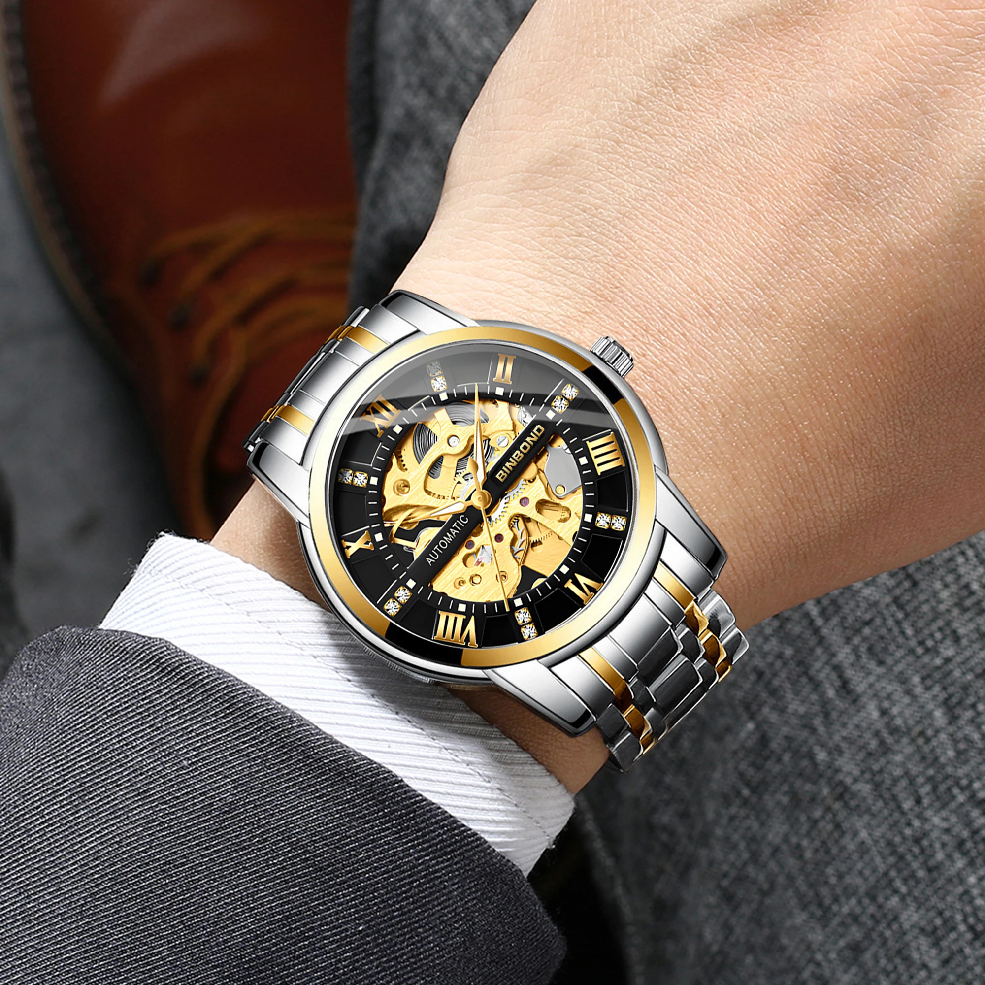 BINBOND Skelet Mechanische Pol - Tourbillon Movement Watch recensie en prijs
