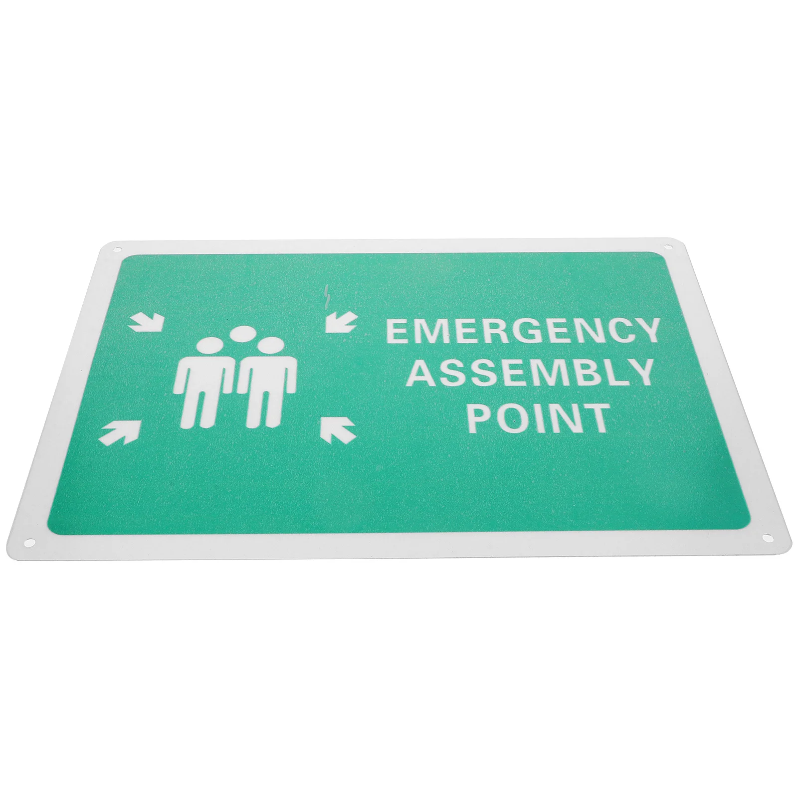 Emergency Assembly Point Sign Lightweight Aluminum Safety Reminder Sign for Emergency Evacuation Assembly Place