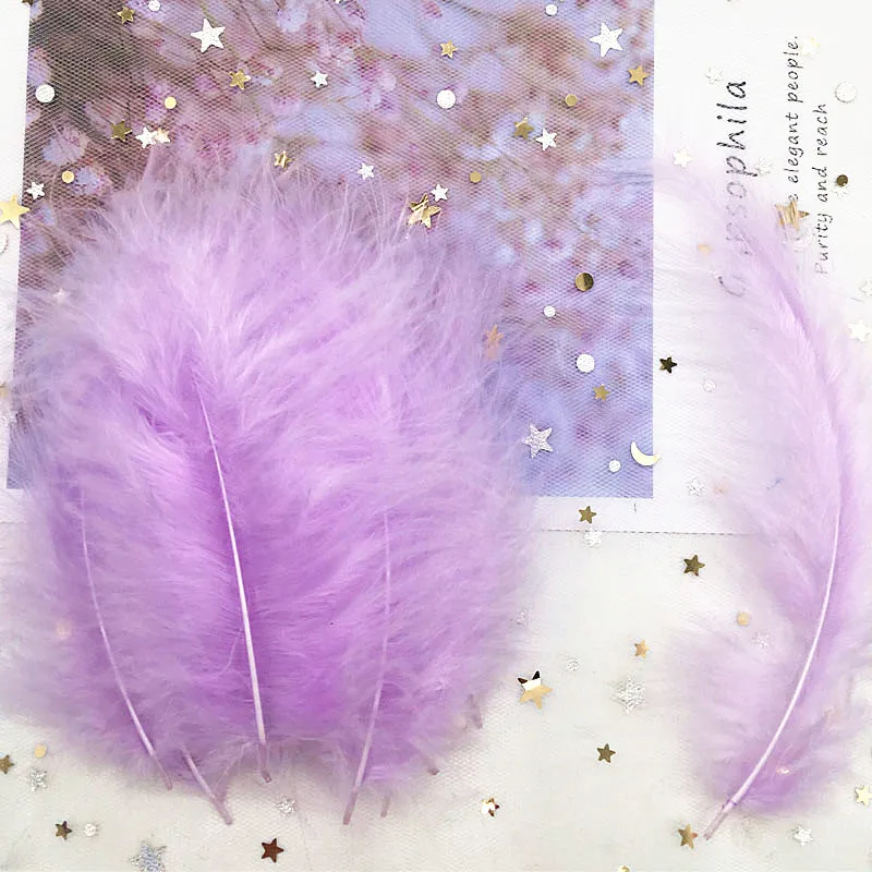 Natural Turkey Feathers Plumes 4-6 Inches10-15cm Multicolor Chicken Marabou Feather DIY Craft Wedding Jewelry Decoration 50pcs