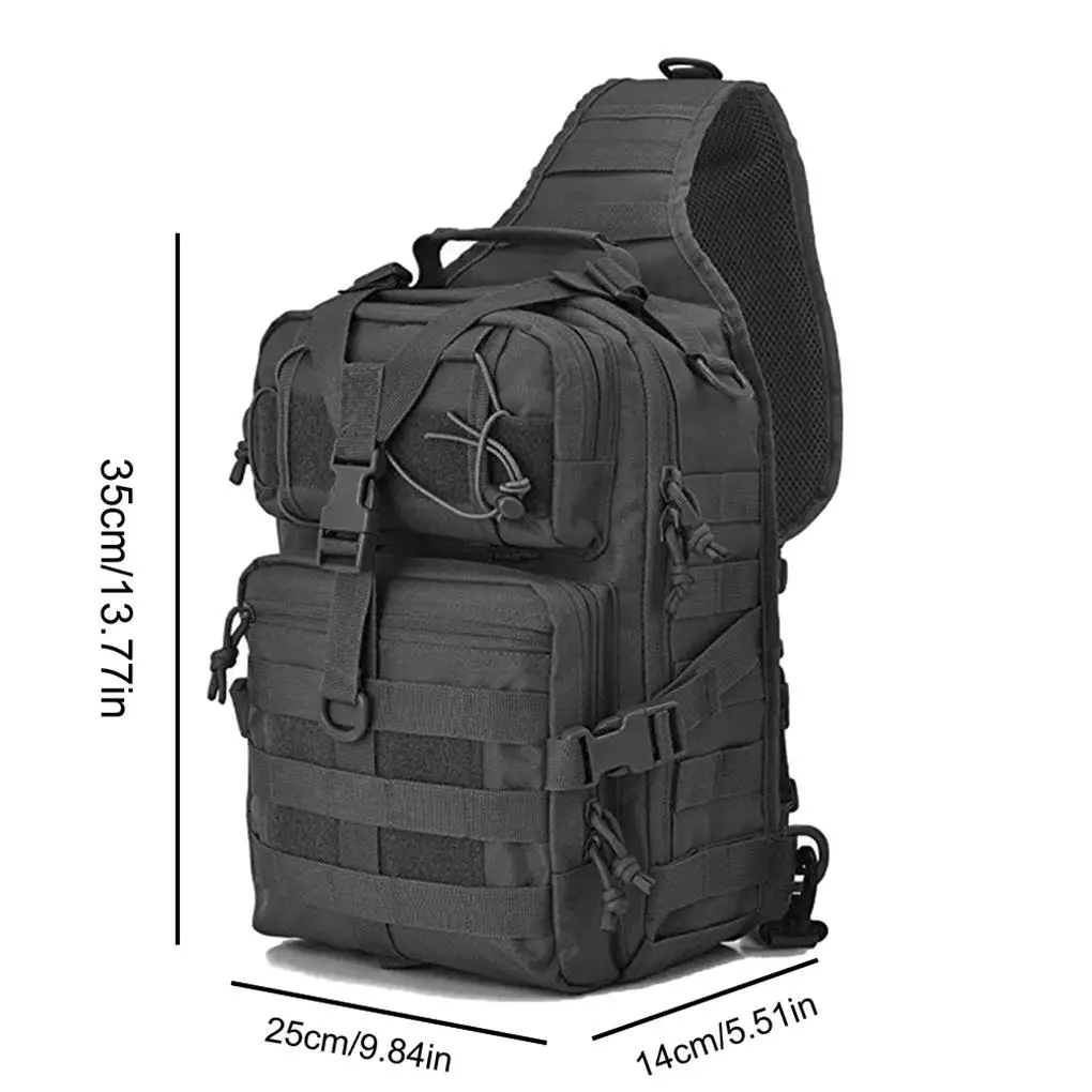 حقيبة ظهر على الصدر Daypack حقيبة واحدة شبكة إسفنجية وسادة خلفية ممتصة للصدمات