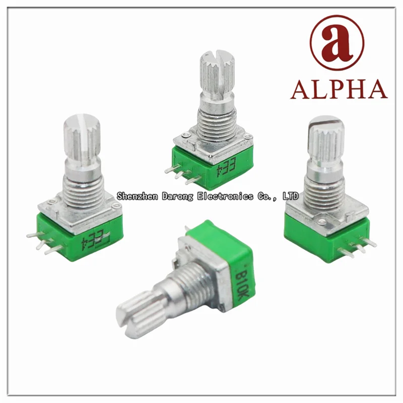 Taiwan aihua ALPHA precise RD901F - 20 to 15 kf/B10K/B20K B50K/B100K 15 clubs axis horizontal single volume potentiometer