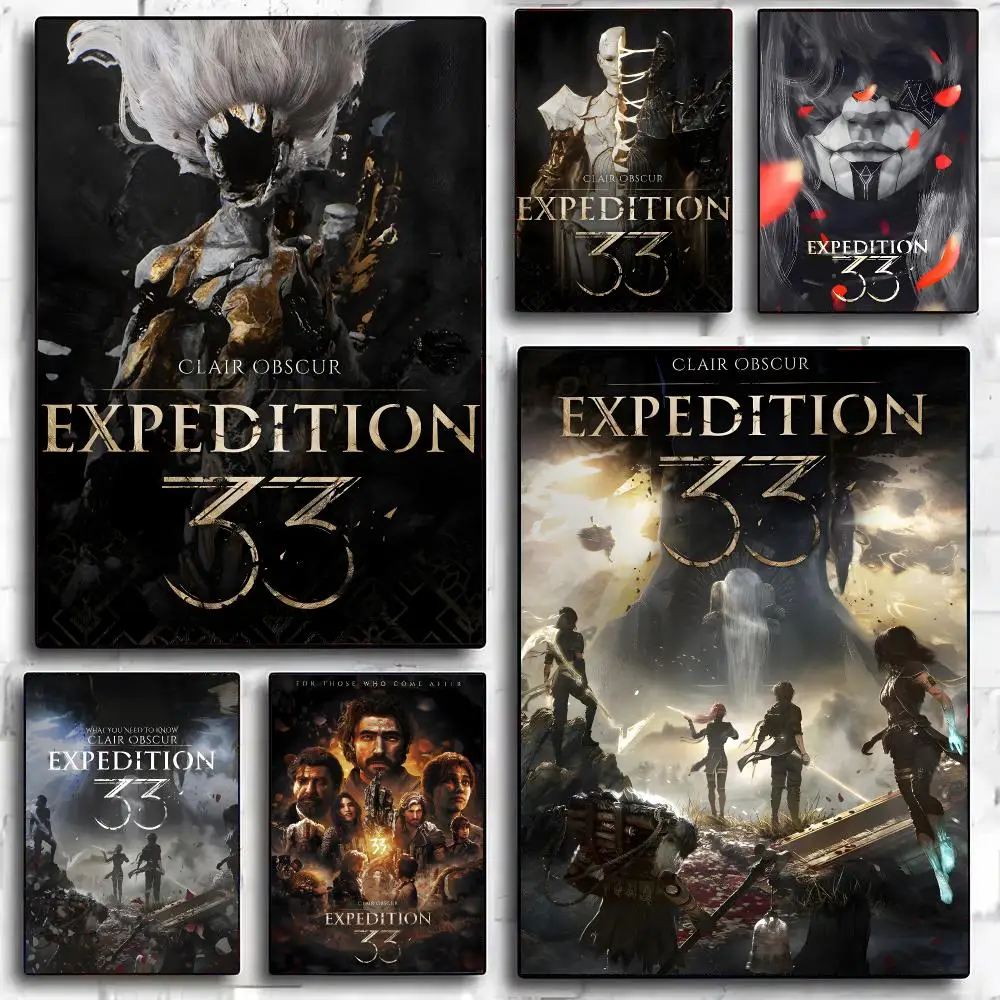 C-Clair Obscur E-Expedition 33 Game Poster Poster Painting And Print Wall Art Picture For Home Room Decor Gifts