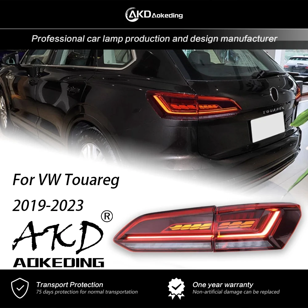 

AKD Tail Lamp for VW Touareg Led Tail Light 2019-2023 Touareg Rear Lamp DRL Dynamic Signal Reverse Automotive Accessories 2PCS