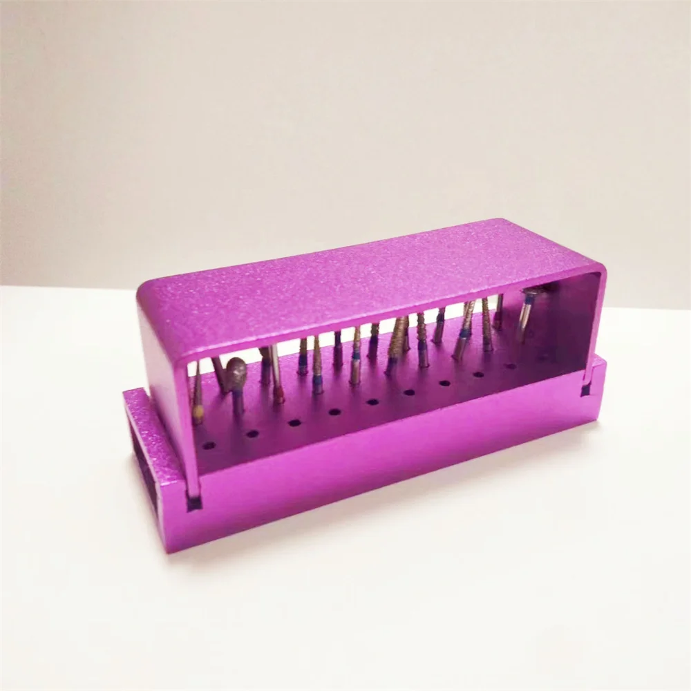 Dental Burs Storage Box 30 Holes Drill Disinfection Sterilization Rack Holder Fit for High Speed Handpiece Bur