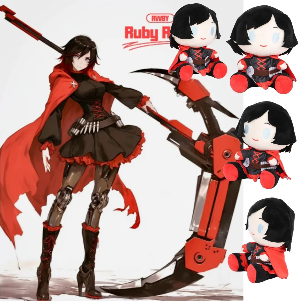 

RWBY Ruby Rose Ice Queendom Плюшевая кукла Мягкая аниме Коллекционная игрушка для подростков и взрослых Уютный зимний декор для спальни Рождественский подарок
