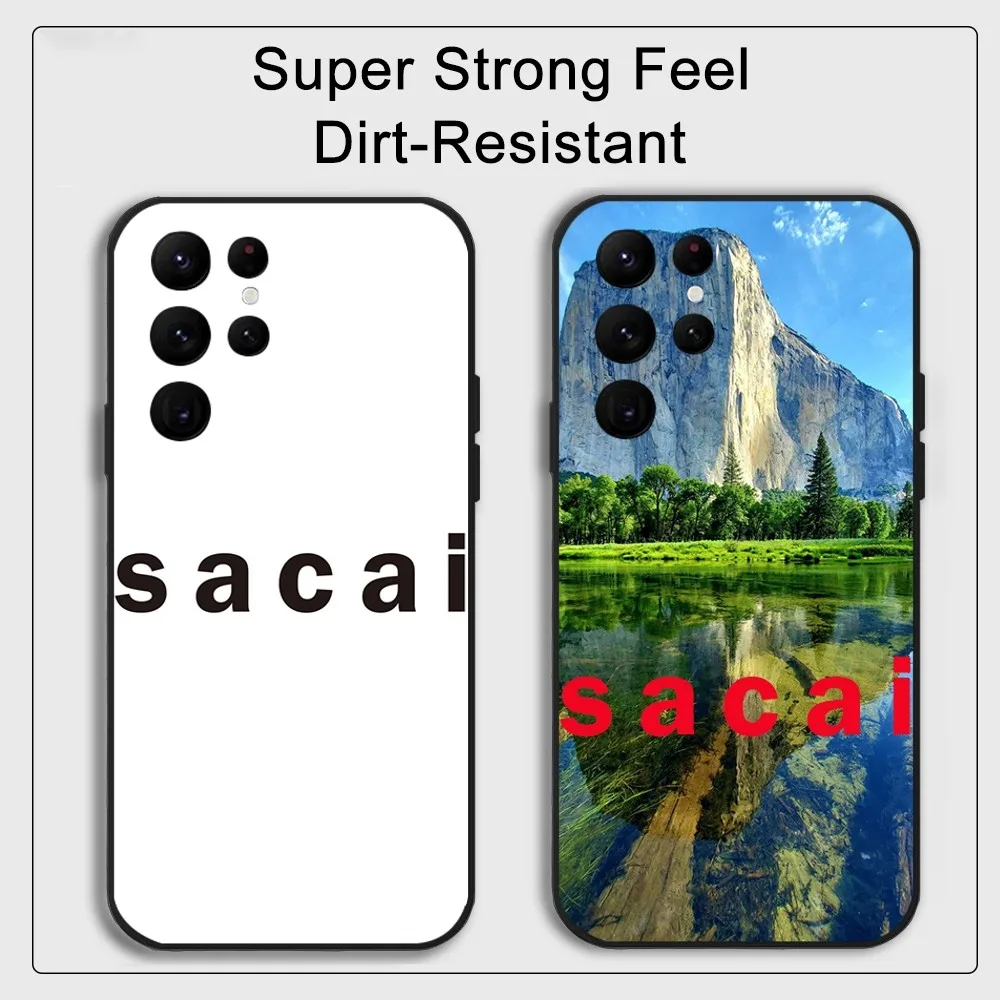 Brand S-Sacai Phone Case  Samsung S series s20 s21 s22 s23 s24 FE Plus Ultra TPU Soft to Skin-friendly case