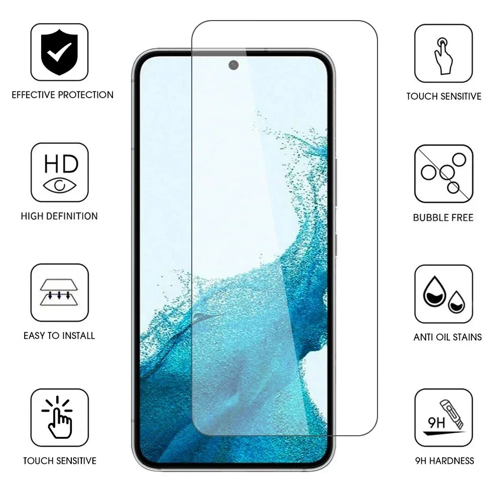 HD-Displayschutz aus gehärtetem Glas für Samsung S23 Plus 5G S23+ 9H Premium explosionsgeschützte HD-Filmabdeckung für S23Plus S 23 5G Neu