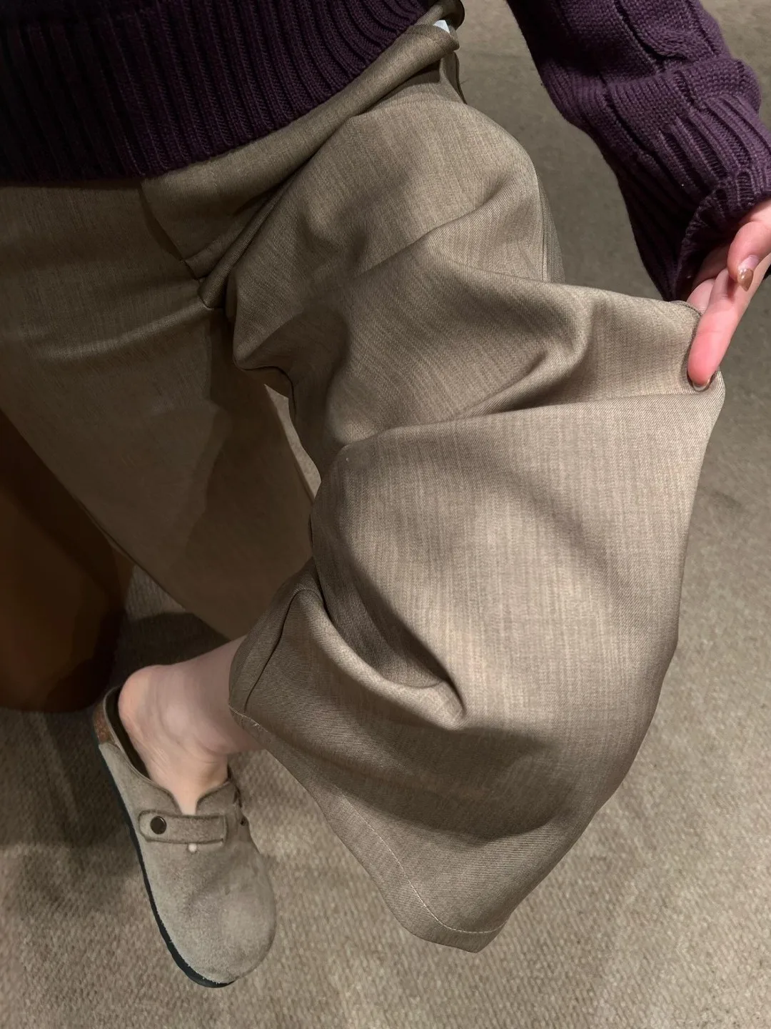 

Laid-ba Sle Women's Wide Leg Pants Spring Faionable High Waist Trousers Artistic Flared Pants Casual Straight Cut