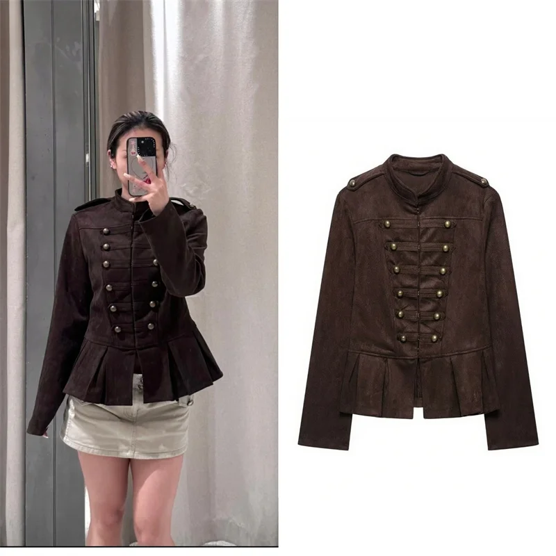 Guobioziy Women's Top 2026 Spring and Autumn New European and American Style Versatile Nine-Point Skirt Button Jacket