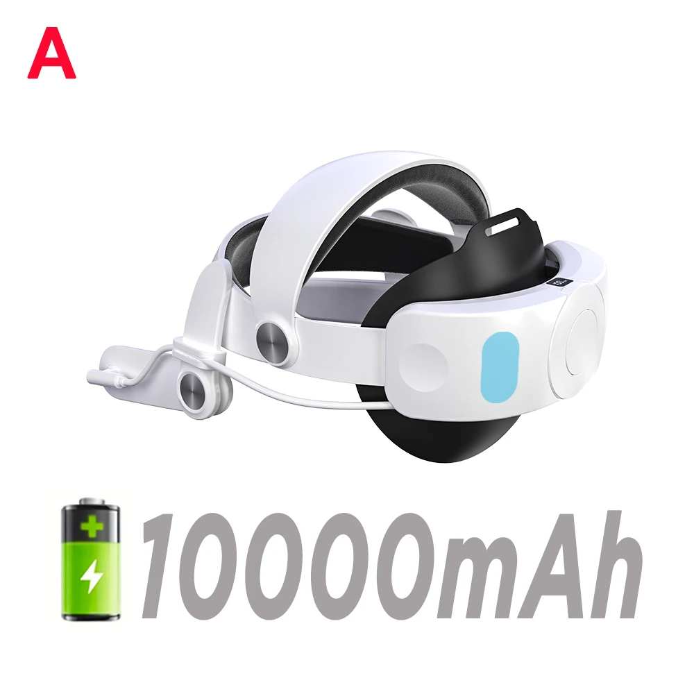 10000 mAh batterij Comfort hoofdband voor Meta Quest 3/3s Vervanging Elite Strap PD18W Opladen Verbeterde speeltijd, draagtas