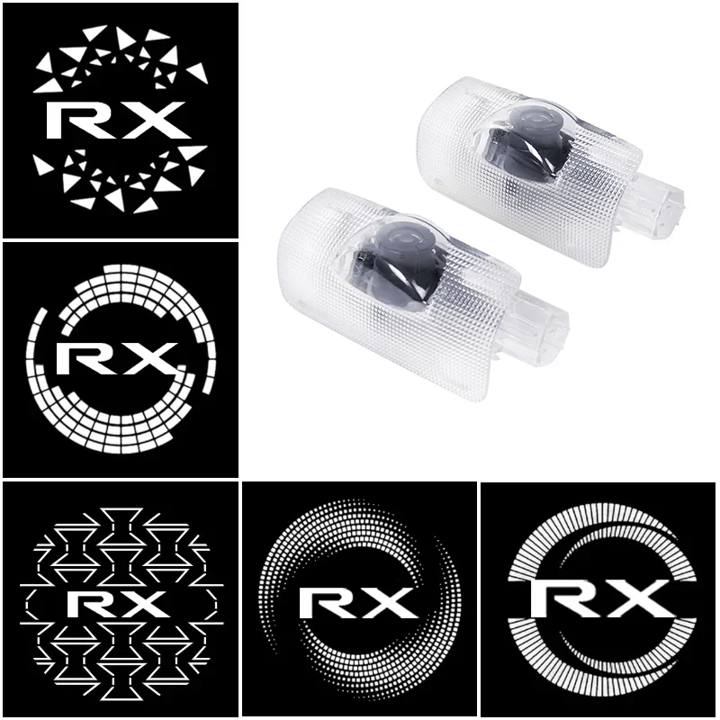 2Pcs LED Ghost Logo Projector Car Door Welcome Atmosphere Shadow Light For Lexus RX RX270 RX300 RX330 RX450 2007-2017 Accessorry