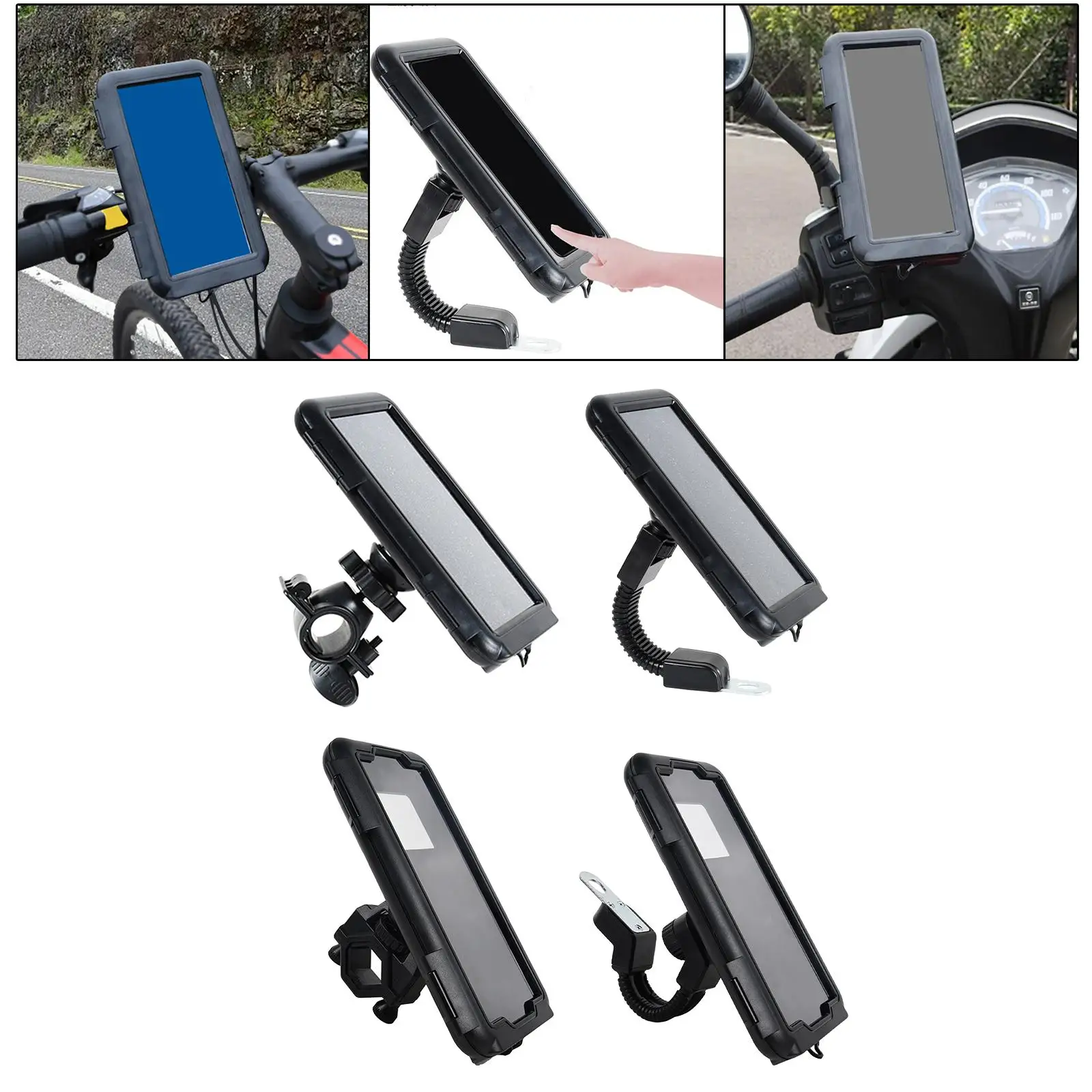 Electric Bicycle Mobile Phone Holder Motorcycle Mobile Navigation Bracket ATV Outdoor Cycling Waterproof Holder For 6.5/7inch