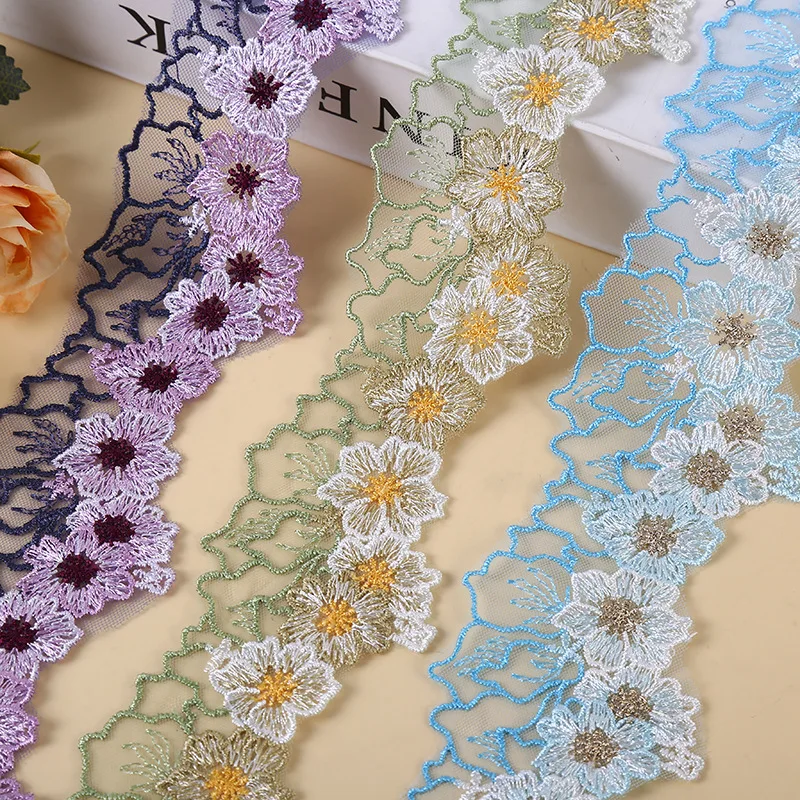 

10Yards/Lot 6CM Multi-color Clothing Accessories Hairpin Accessories Wholesale Embroidered Lace Trim