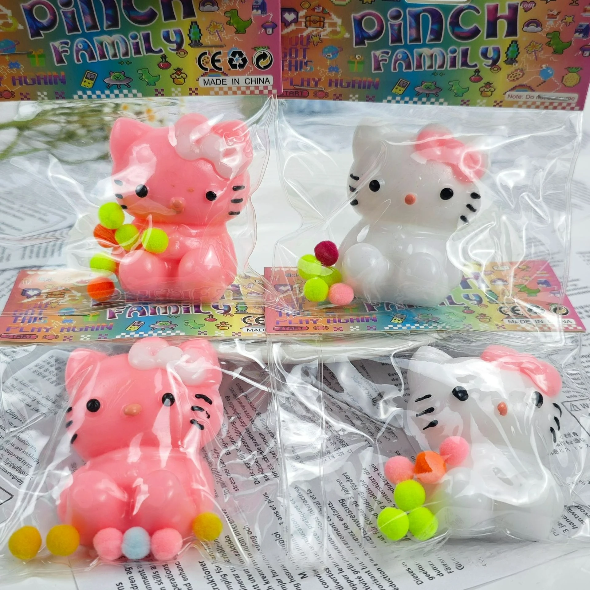 Sanrio Hello Kitty Squeeze Dezelfde grensoverschrijdende buitenlandse handel Ontluchting Stress Relief Squeeze Schattig huisdier Decompressie Speelgoed Kitty