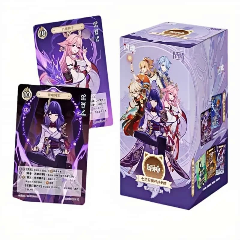 

Genshin Impact Genius Invokation TCG 3rd Wave — коллекционные пакеты-бустеры, аниме, IP-карточная игра, идеальные подарки для фанатов и коллекционеров