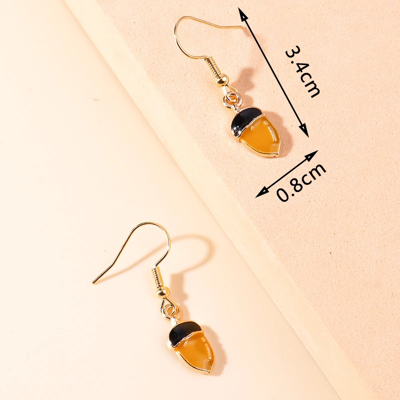 Aihua süße Früchte Ohrringe schöne Emaille Kirsche Apfel Banane Erdbeer Ohrringe für Frauen Tropfen Ohrringe Ohr haken Schmuck Geschenke – Detail 18