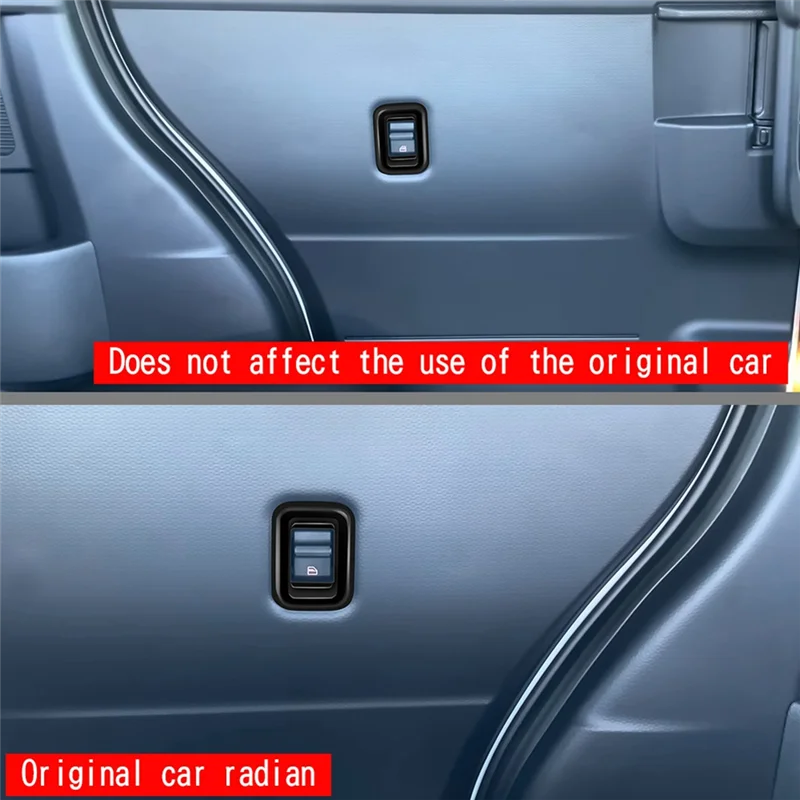 

Средняя дверь автомобиля, переключатель подъема окна, накладка, наклейка, кнопка управления окном, рамка для Toyota ROOMY 2022, глянцевый черный