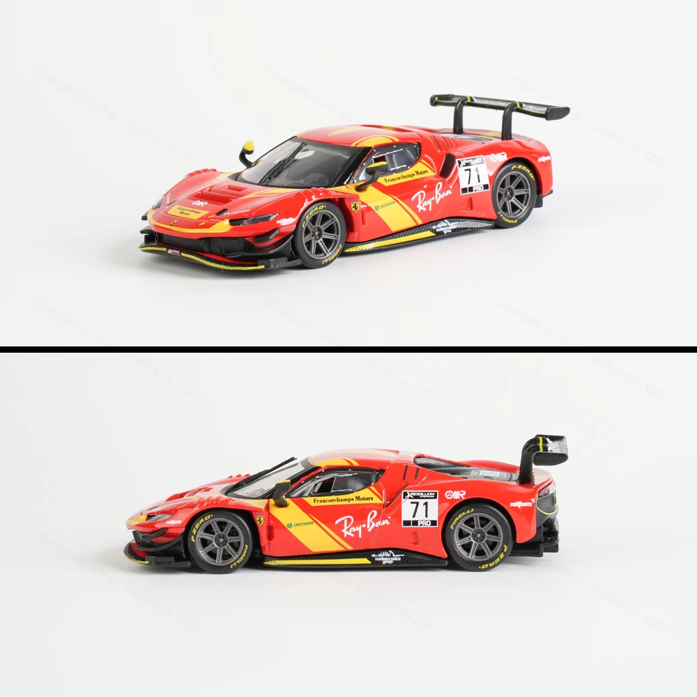 Bburago 1:43 Ferrari 296 GT3 Static Die Cast Vehicles Collectible Model Racing Car Toys