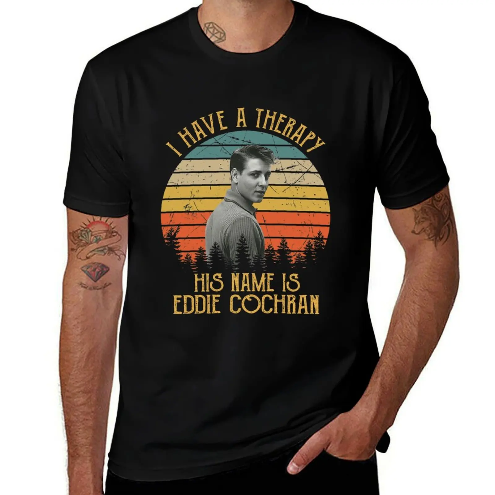 I Have A Therapy His Is Name Is Eddies T-Shirt All Match Print Short Sleeve Top T-Shirt