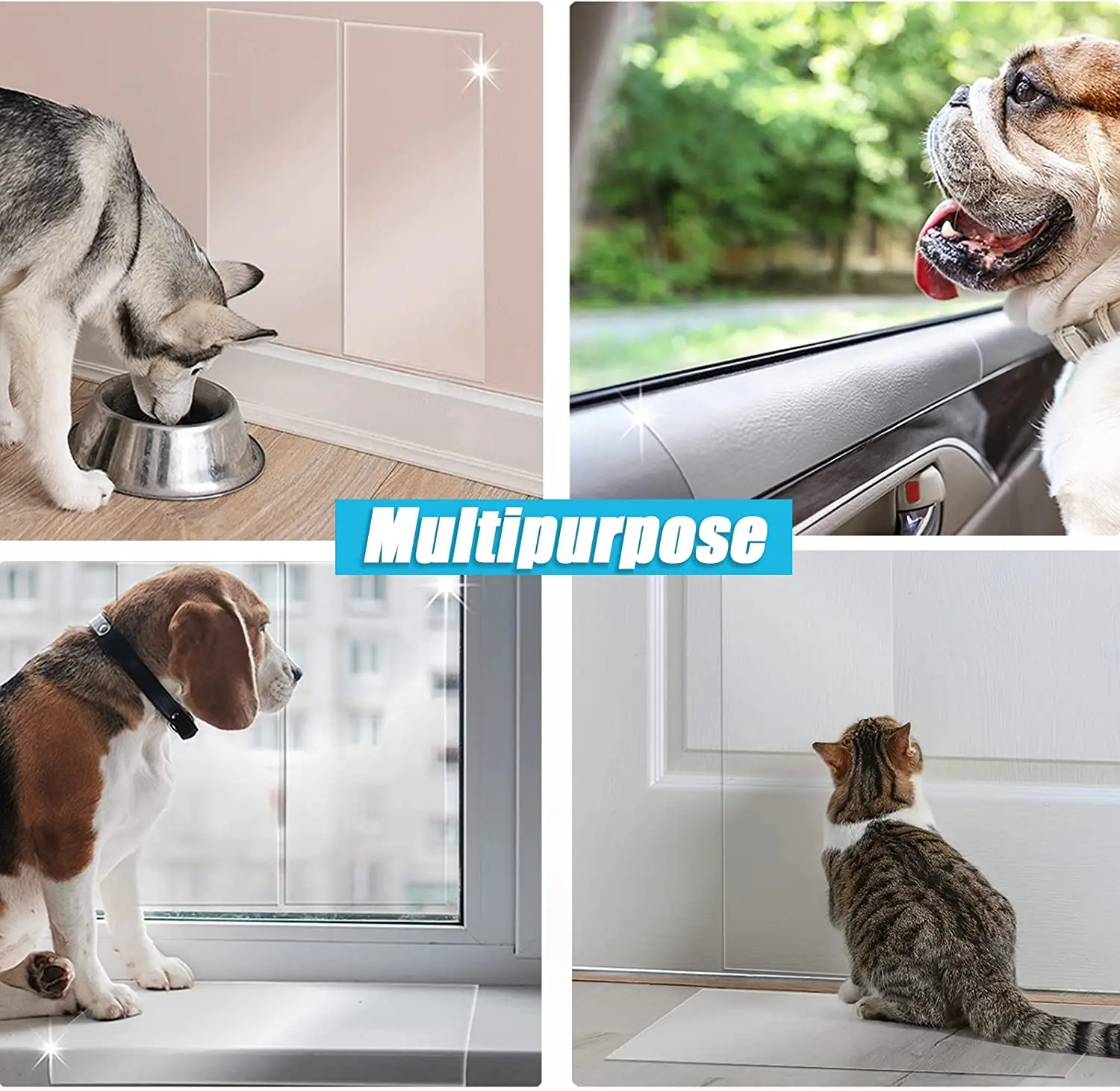 Protège-porte anti-rayures pour meubles et murs, protection contre les rayures pour griffes de chiens et de chats