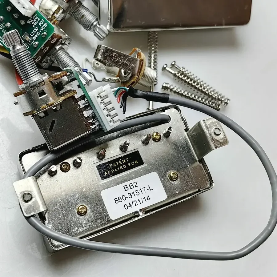 LP Guitar Pickups Alnico 5 Humbucker Pickups BB Series BB1 BB2 Nickel Cover with Pro Wiring Harness Quick Connectors