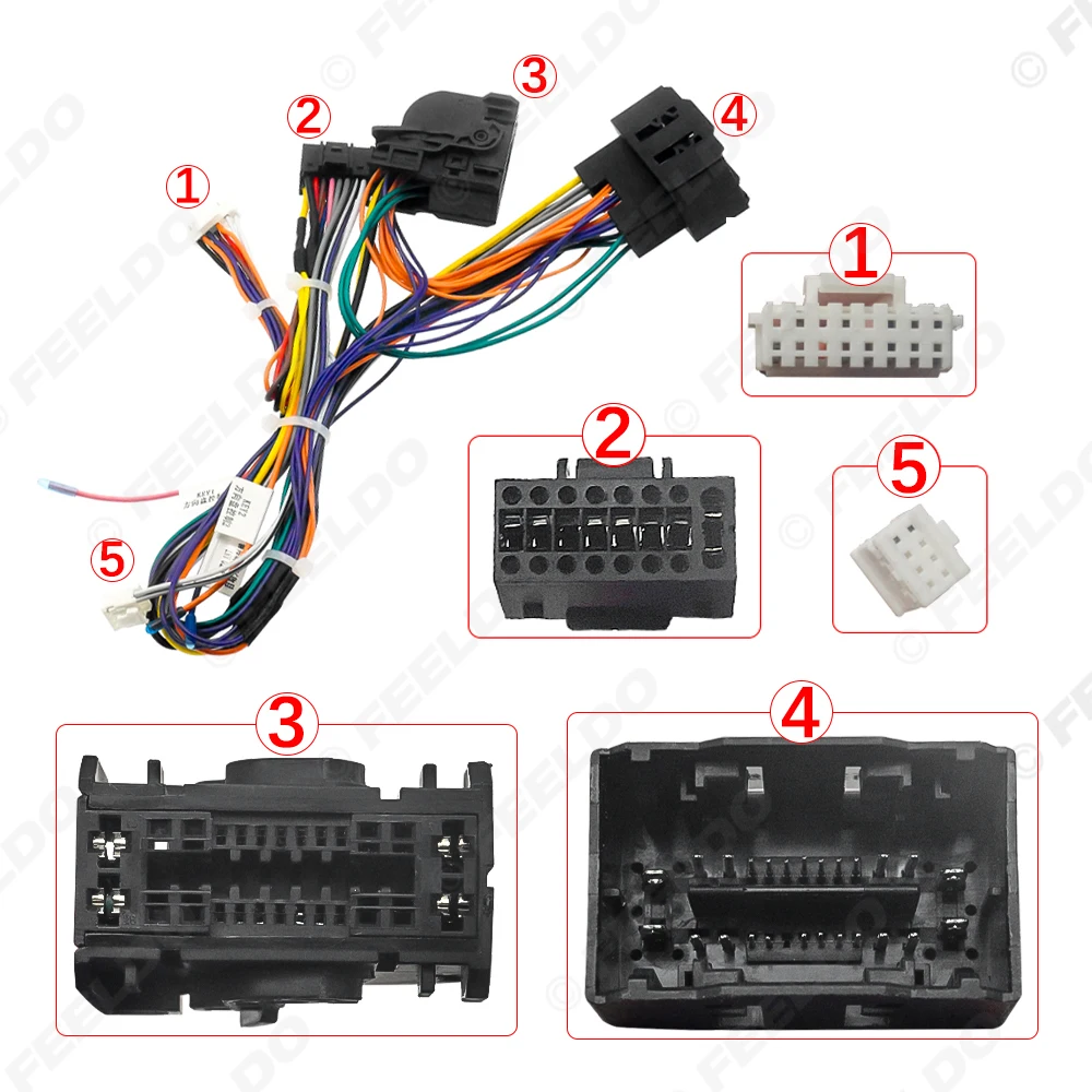 Car 16pin Power Cord Wiring Harness Adapter With Canbus For Mercedes Benz Sprinter (19-22) Installation Head Unit