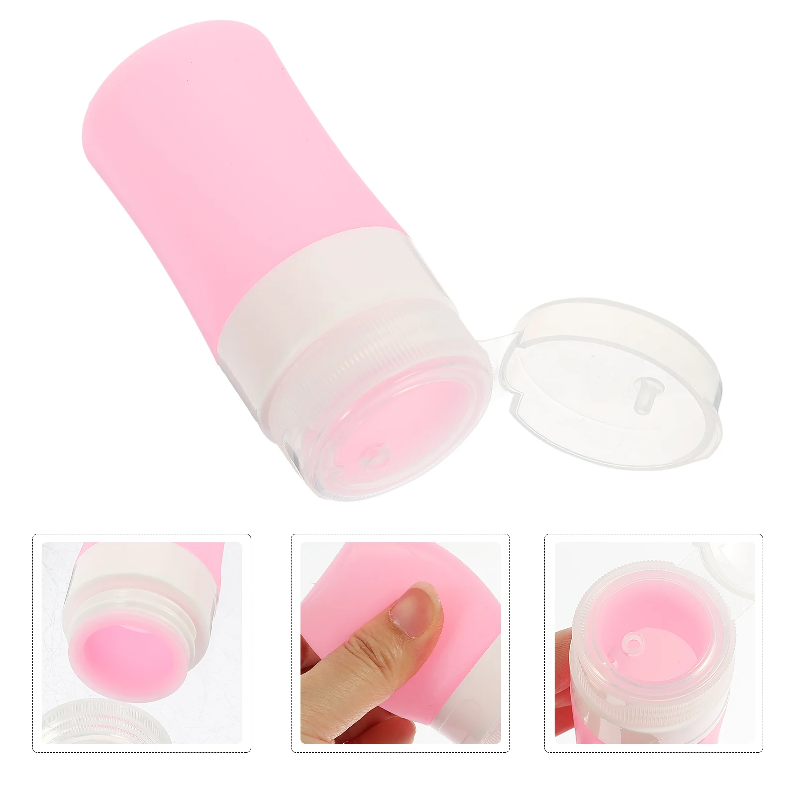 

Cylindrical Bottling Bottle for Lotion Silicone Squeeze Bottles Travel Toiletries Sub Makeup Packing Small Portable Dispenser