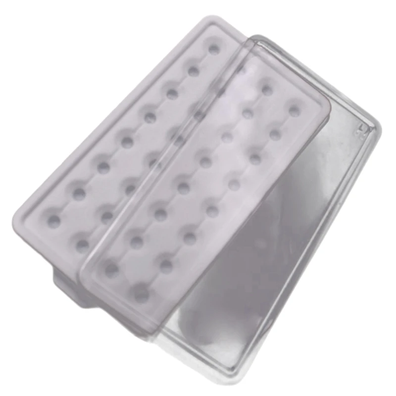 E15E Diamond Storage Box Simple Display Tray with Clear Lid for Jewelry