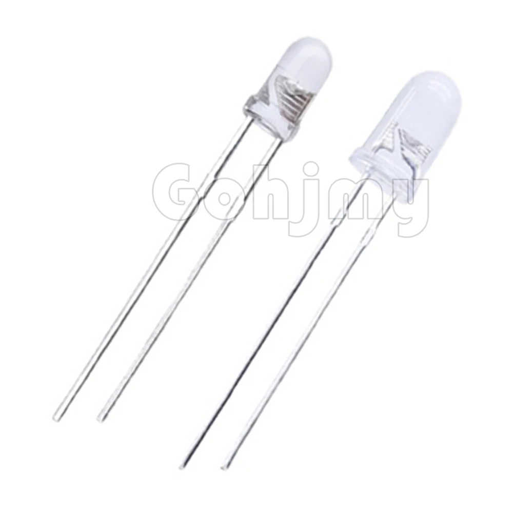 100PCS F3 F5 3MM 5MM Round Water Clear Red/Green/Yellow/Blue/White LED Light Lamp Emitting Diode Dides