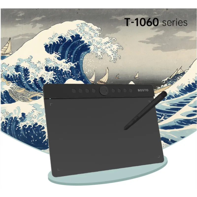 Graphic Tablet 10 Inch Digital Drawing Tablet Battery Free 5080 Lpi Art Animation for Android Windows Mac