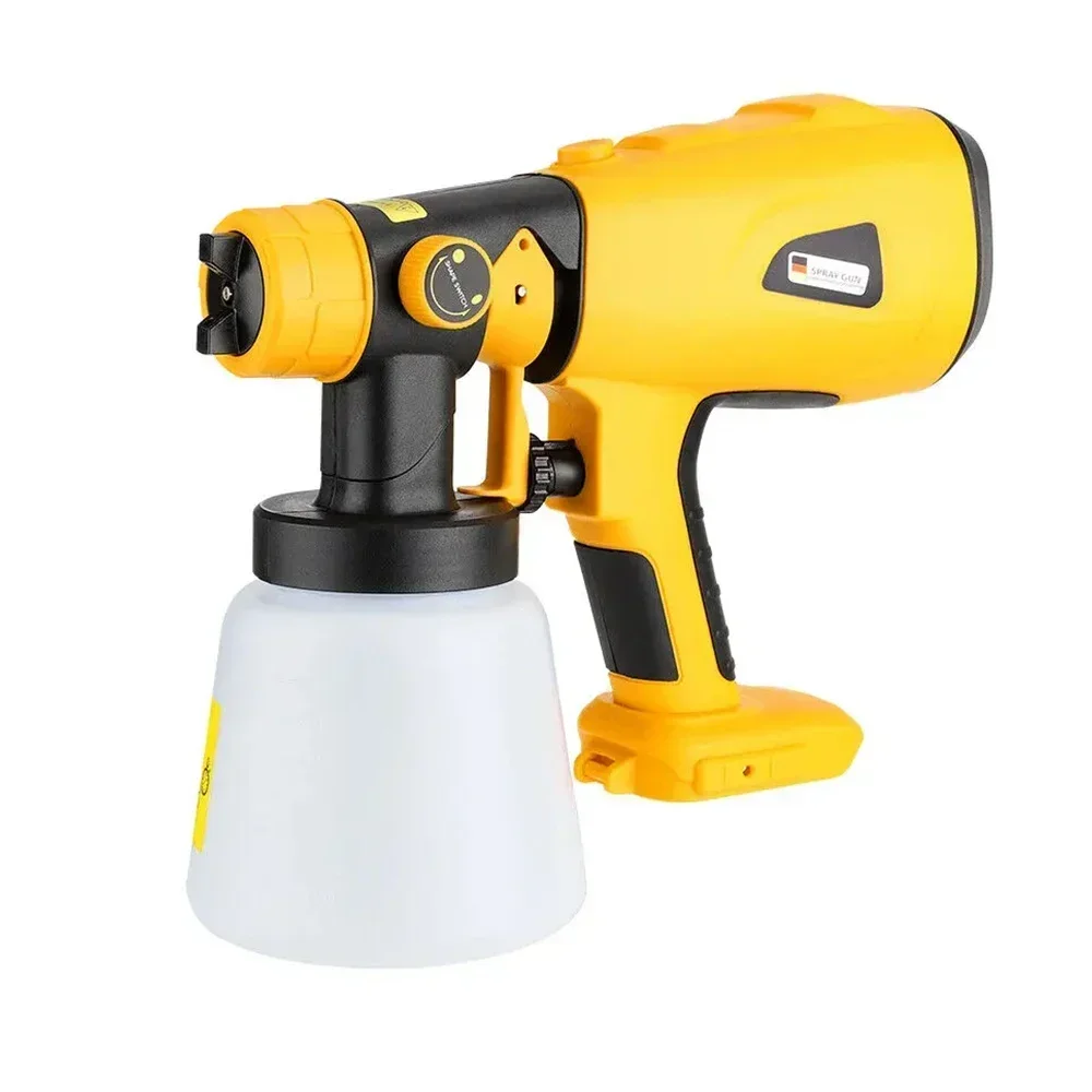 800ML Handheld Electric Spray Gun For Dewalt 18V 20V Lithium Battery Cordless High Power Paint Sprayer with 3 Spray Patterns