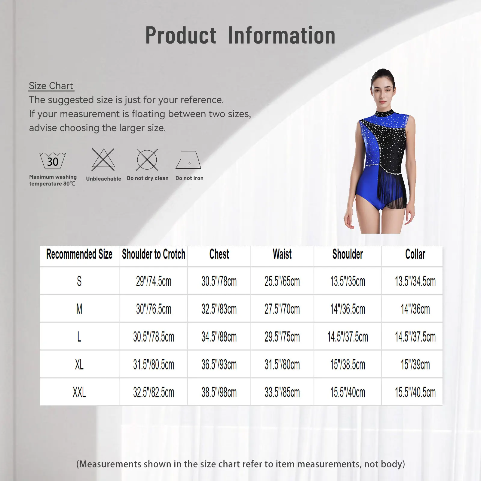 Women's Figure Skating Jumpsuit Stage Performance Costume Shiny Rhinestones Gymnastics Bodysuit Sleeveless Fringe Ballet Leotard