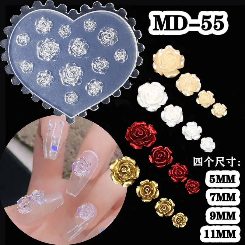 1pc MD01-66  Flower Rose Bowknot  Bat Butterfly 3D Acrylic Nail Mold  Nail Art Decorations  DIY  Silicone Nail Art