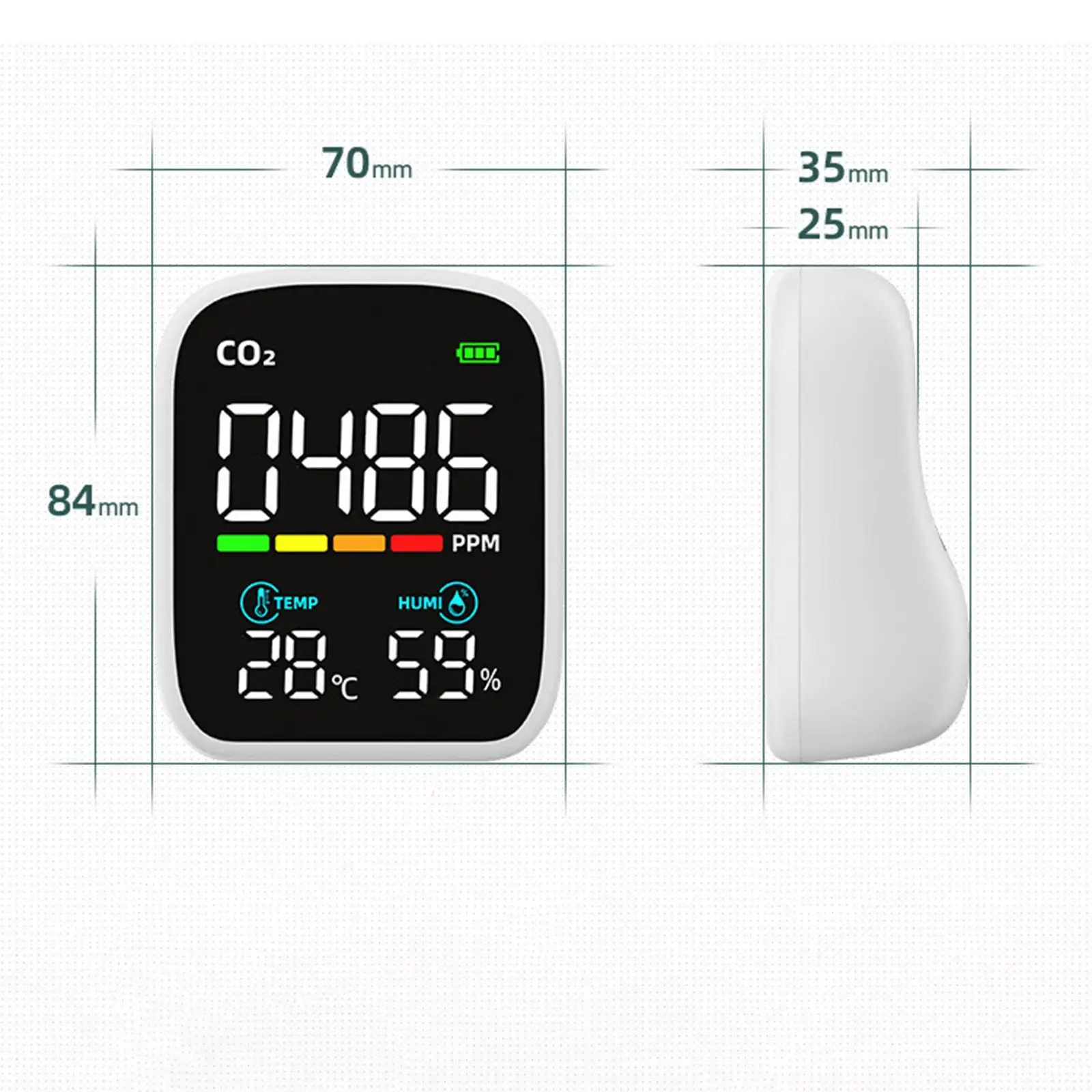 Monitor digital de temperatura y humedad de CO2 Monitor digital de CO2 para sala de estar