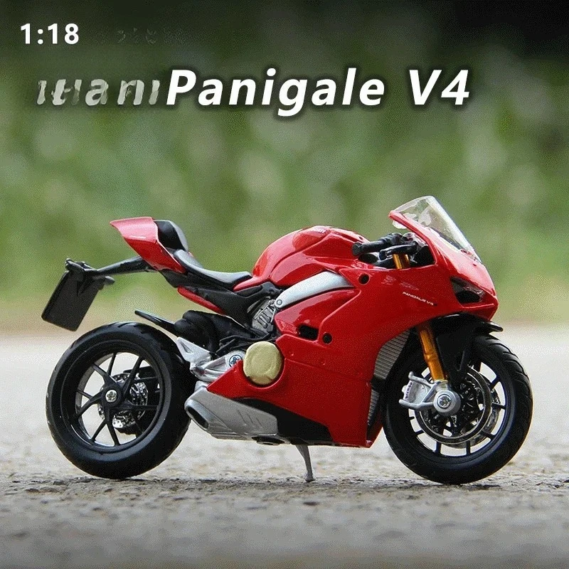 1:18 D PANIGALE V4 Motorradmodell aus Druckgusslegierung, funktionierender Stoßdämpfer, Spielzeug für Kinder, Geschenk, Spielzeugsammlung