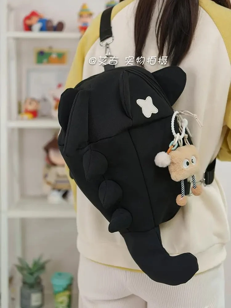 

Cartoon Mochila Cute Shark Mochilas Mujer Japan Style Student Bag Personality Funny Backpack Canvas Display Youthbags for Woman