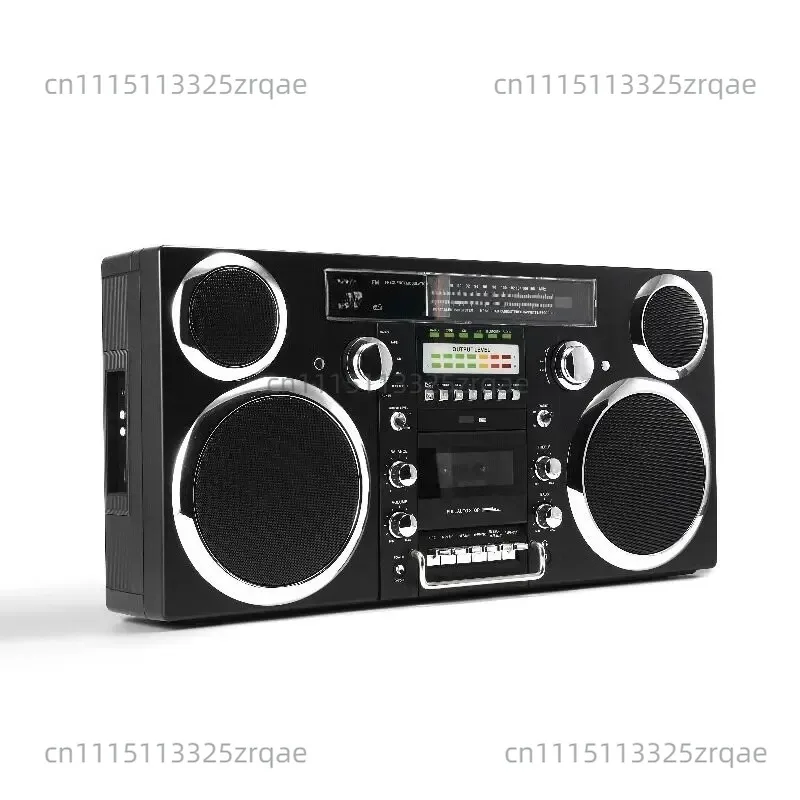 Portable Retro Cassette & CD Player - Bluetooth Stereo with HIFI Bass, Album Disc Recorder & Audio System