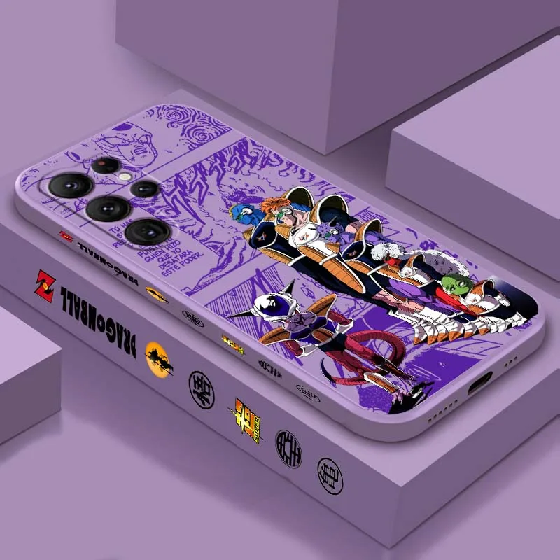 

Dragon Ball Frieza Cartoon For Samsung Galaxy S25 S24 S23 S22 S21 S20 Ultra Plus FE 5G Liquid Left Rope Cover Phone Case