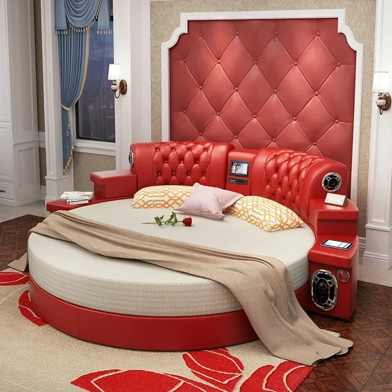

Master Modern Waterproof Bed Double Queen Bedroom Princess Adult Bed Simple Unique Muebles Para Dormitorio Nordic Furniture