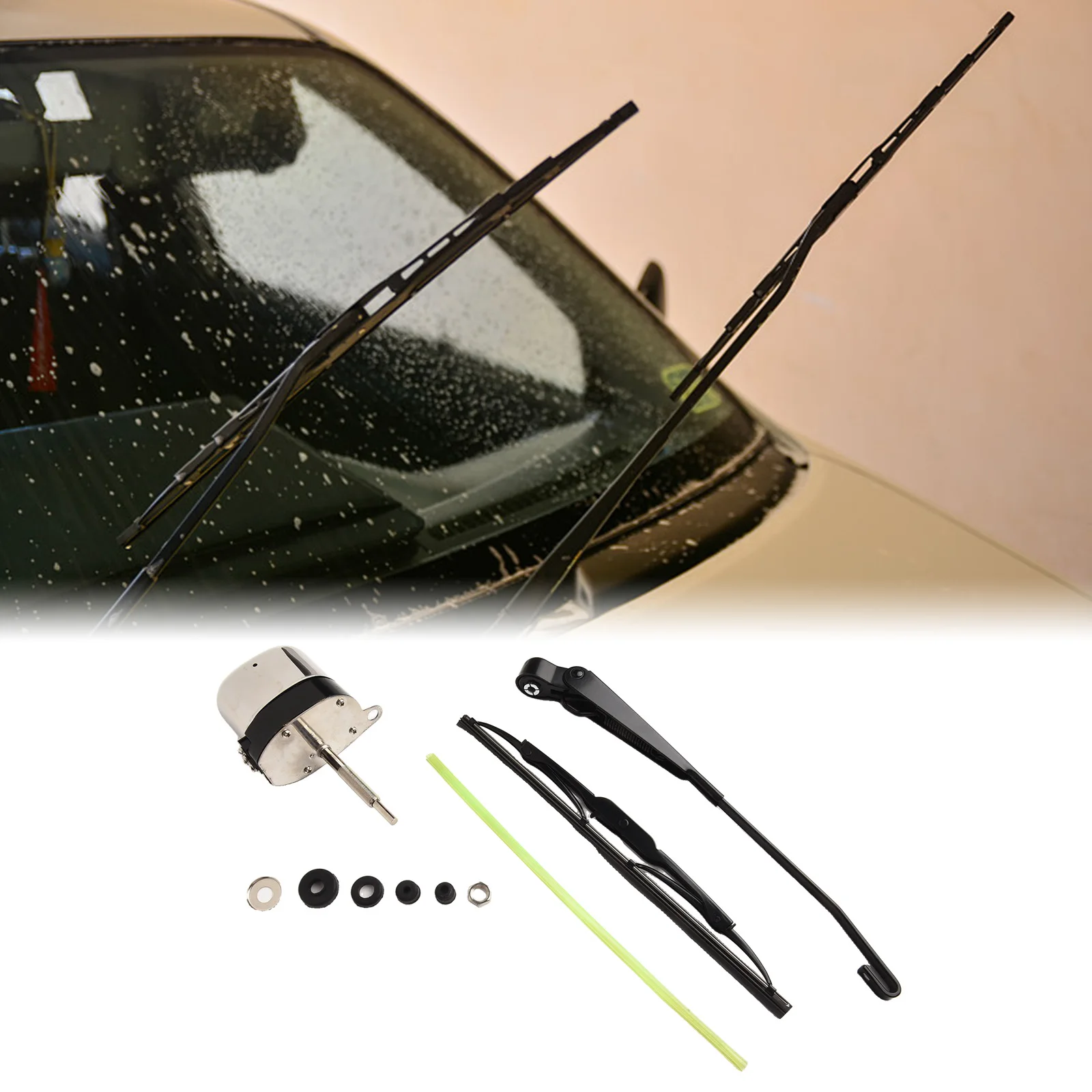 For Various Weather Conditions Hotrod Street Rod Wiper Motor Clear Visibility Easy Installation High-grade Finish